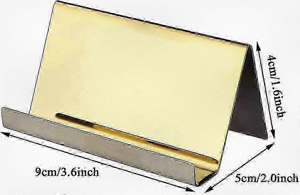 Referred to Business Card Display, 2 Durable Stainless Steel Card Holders with Multi-Function Card Rack Stand