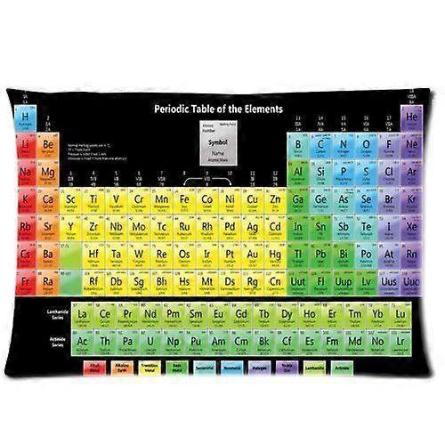 o548 DEYOU Periodic Table of Elements Pillowcase Pillow Case Cover Two Sides Printing Size cBZT4186