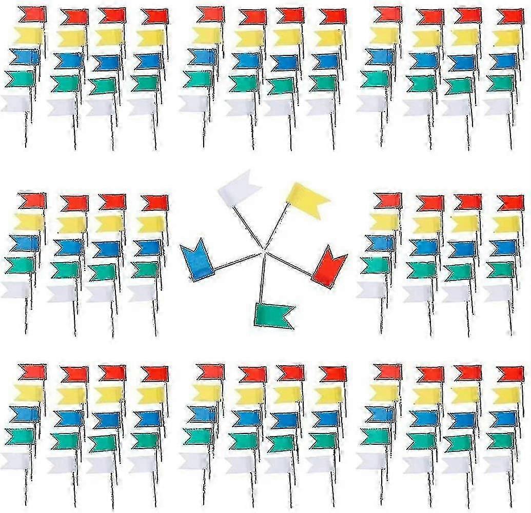 200 Marking Flags Marking Pins Of The World Map Pin Board, Multicolor 26s