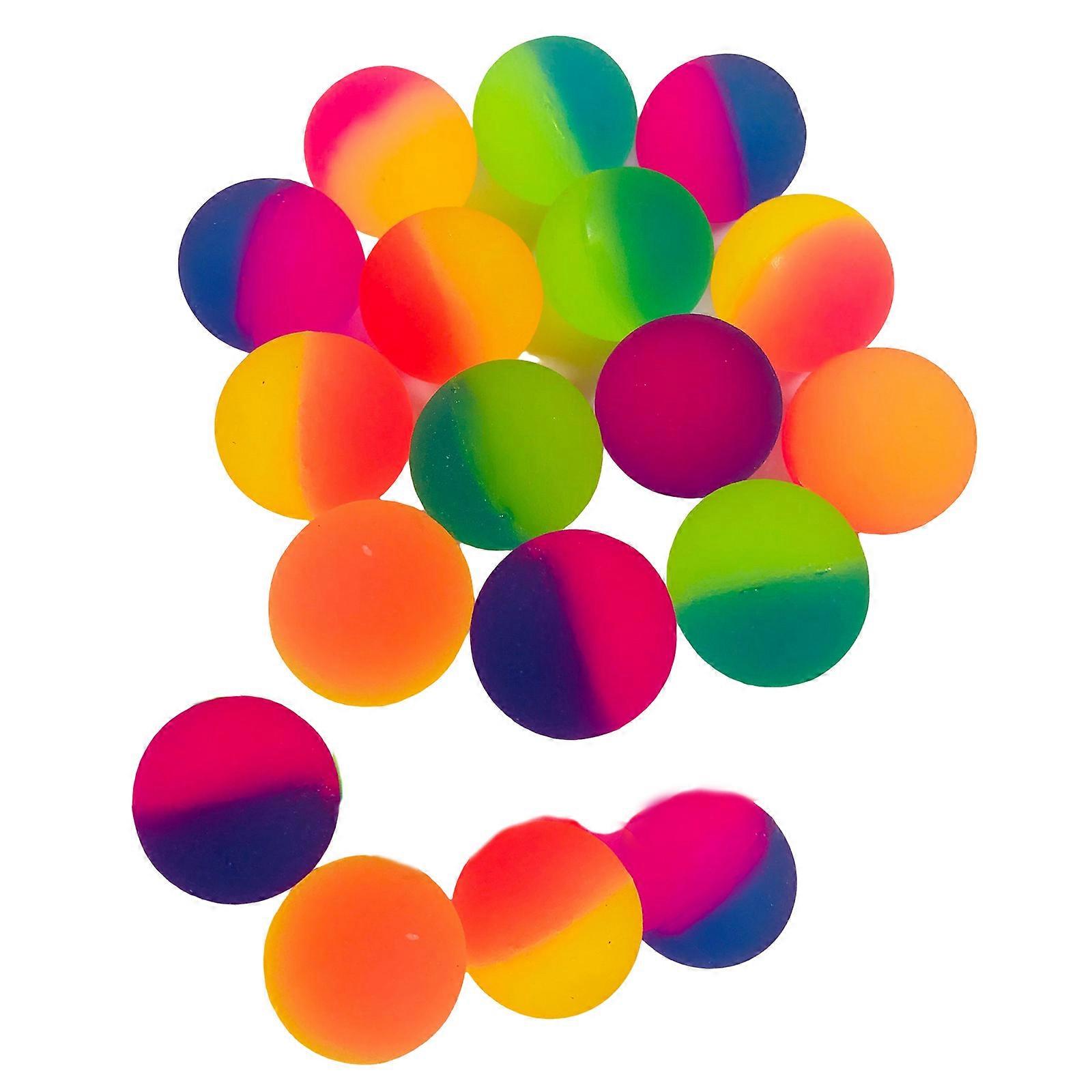 20Count MultiColored Large Bouncy Sphere for Birthday Educational Playballs Rubber Sphere for Child Pet Outdoor Playballs Multicolor