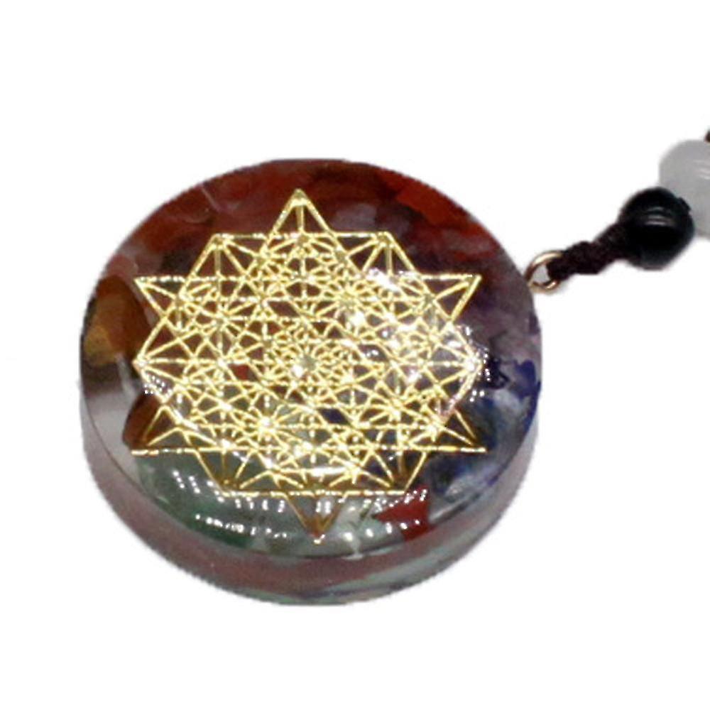 Craft Decoration Makers Round Seven Chakra Pendulum Pendant Color-11