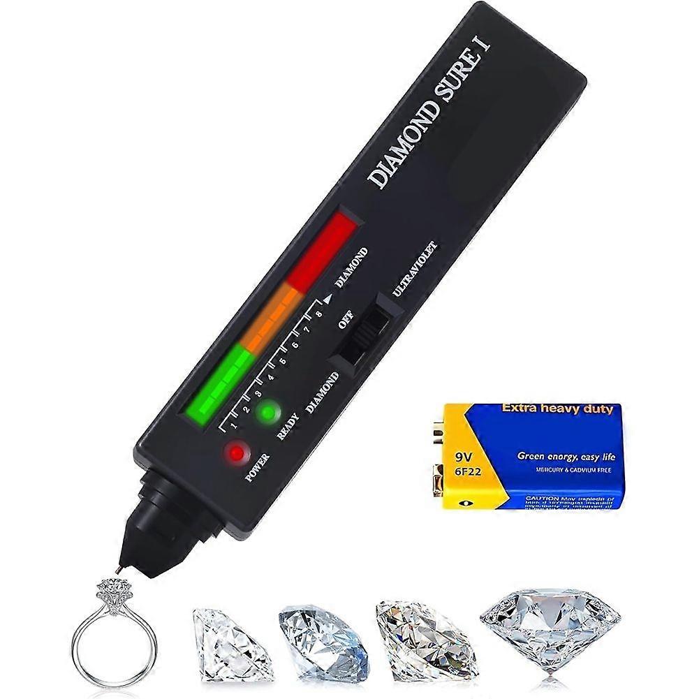 Diamond Tester Pen with 365nm UV Light & Thermal Sensor - Fast 0.5s Detection, Portable Gem Checker
