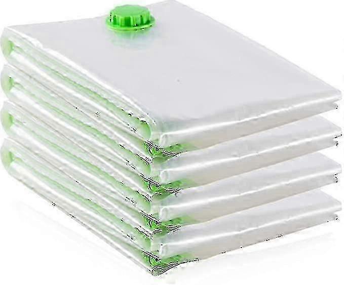 衣類&寝具用4パックXL真空収納バッグ、120x100cmスペースセーバー圧縮バッグ