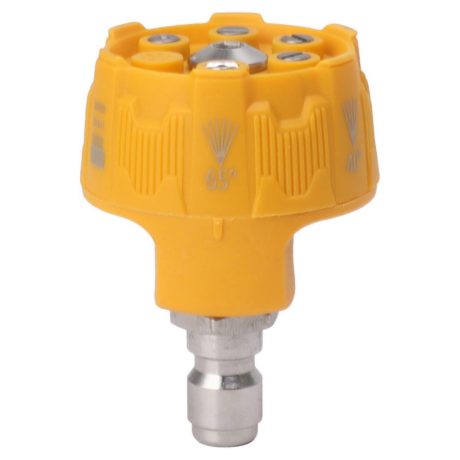 Pressure Washer Spray Nozzle 6 in 1 Multifunctional Adjustable Nozzle 1/4 Plug Interface Connect Tip