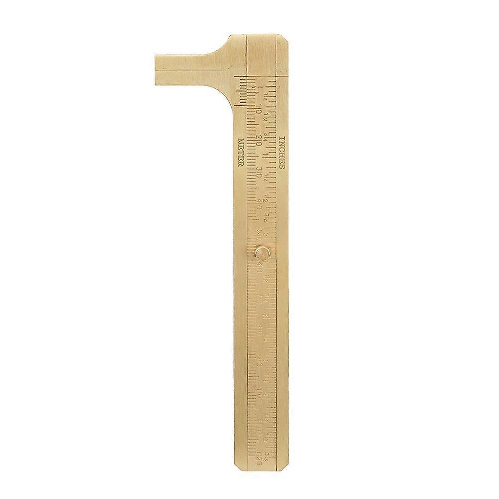 Double Scale Vernier Caliper Brass Jewelry Maker Measuring Ruler Authenticate Caliper120mm