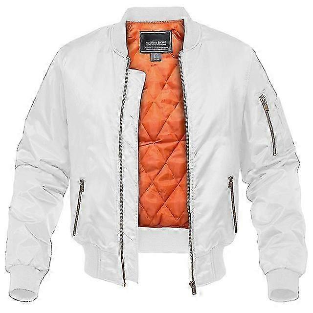 Herrpilotjacka Tjock Varm Orange Foder Bomberjacka Höst Vinter Mode Högkvalitativ Jacka - Nyinkommet