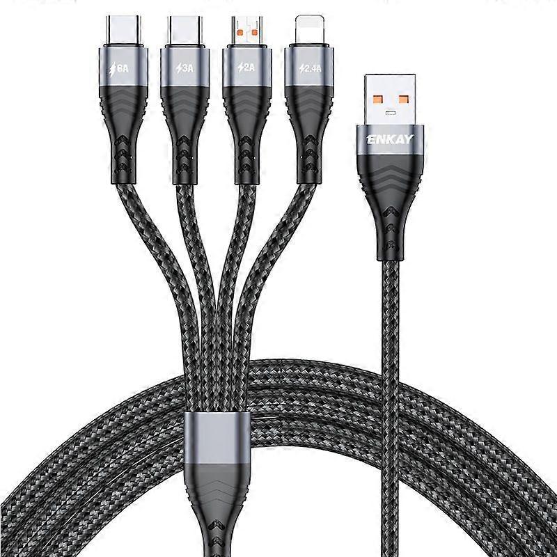 2m USB-A to Type-C / 8 Pin / Micro USB Fast Charging Cable