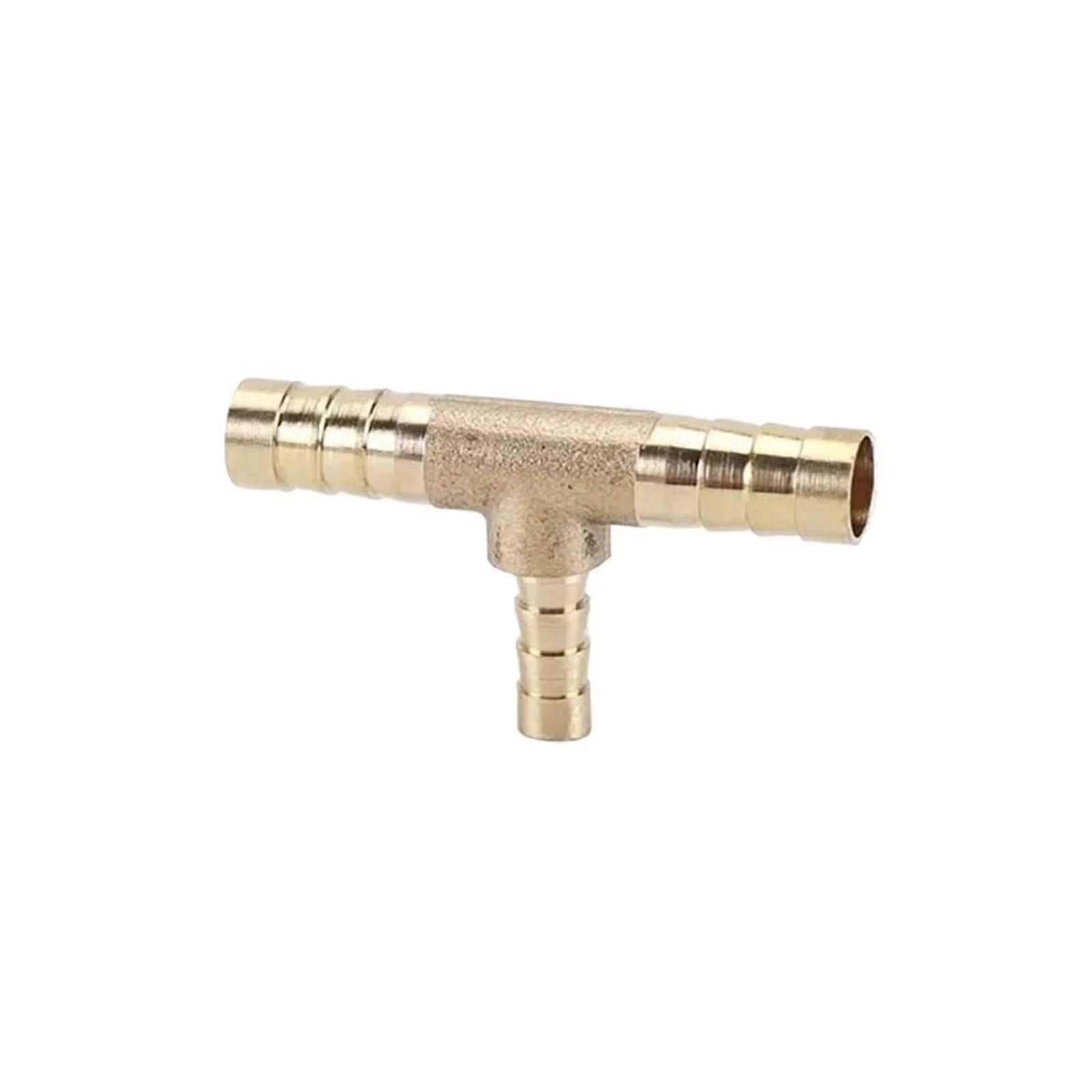 Hose 191619mm Tee Type Reducing Brass Barbed Pipe Fitting Reducer Coupler Connector Brass Reducing Tee Barbed Hose Fitting