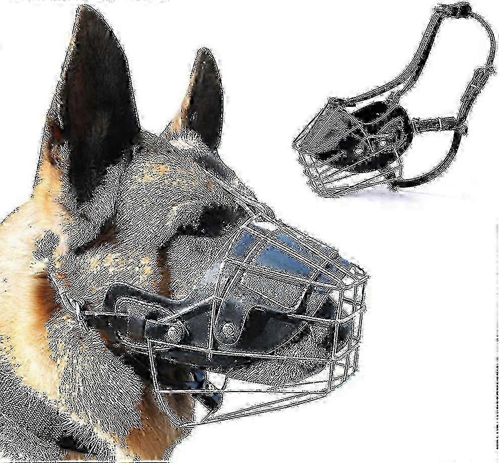 Metal Muzzle Dog Muzzles Leather Muzzle For Large Dogs