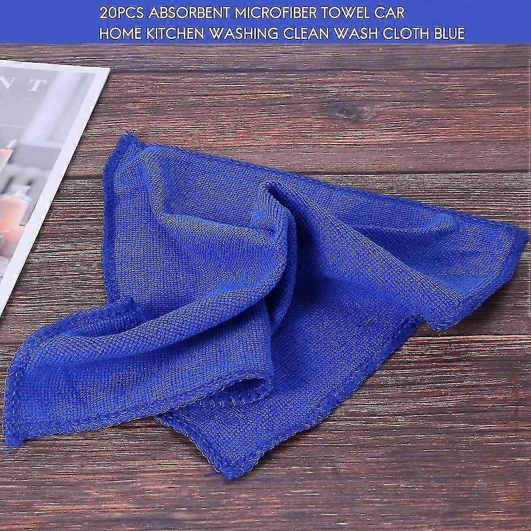 20pcs Absorbent Microfiber Towel Car Home Kitchen Washing Cloth