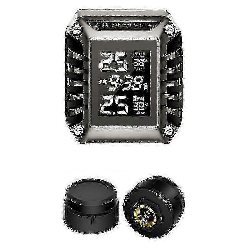 Motorcycle Pressure Detector Multiple Alarms With Time Pressure Unit Temperature Unit Limit Va Tire Pressure Monitor Wireless Electric Motorcycle