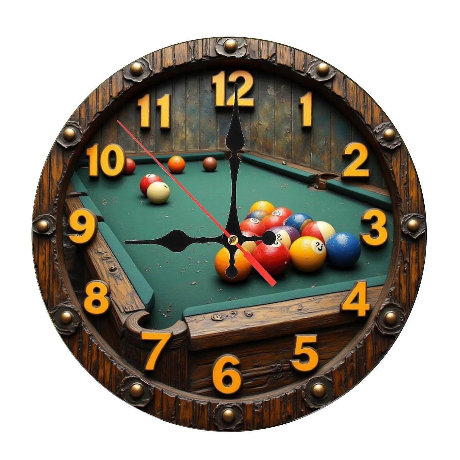 Modern Quiet Wall Clock With Vibrant Print Surfaces Acrylic Panel Analog Clock Battery Operated For Multiple Room Multicolor