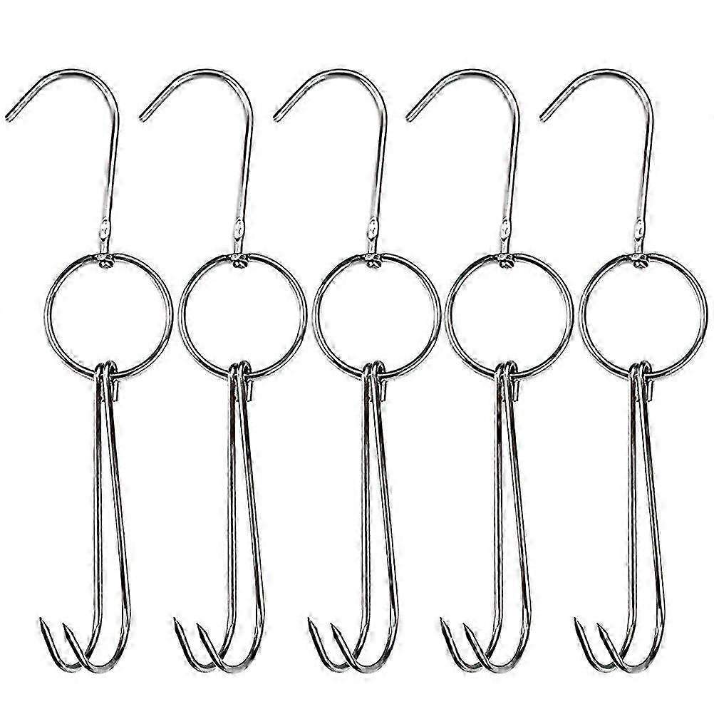 5pcs Chinese Bacon Hanging Hooks Sausage Hooks Kitchen Meat Fish Hooks Roast Duck Hook