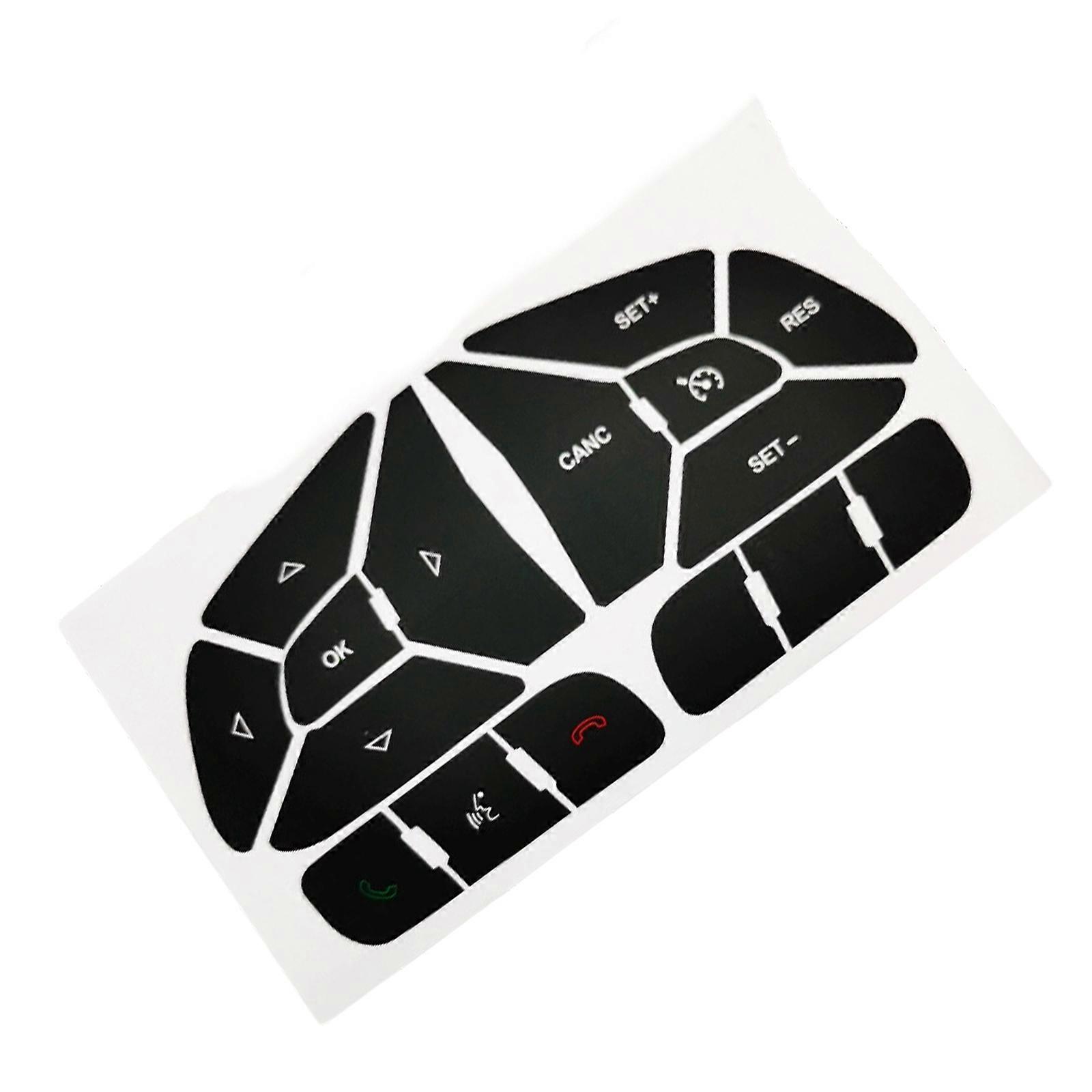 Scratch Resistant Steering Control Button Protectors Decals High Definition Printed Symbols Flexible PVC Materials Multicolor