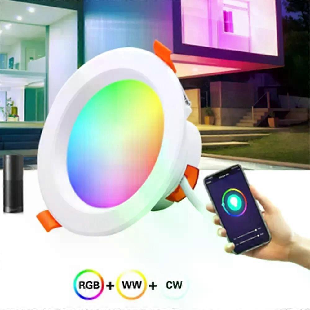 RGB CCT TuYa Led Downlight AC85-265V 10W APP Smart Ceiling Light Recessed Down Light Round Panel Light Dining Room LED Spotlight