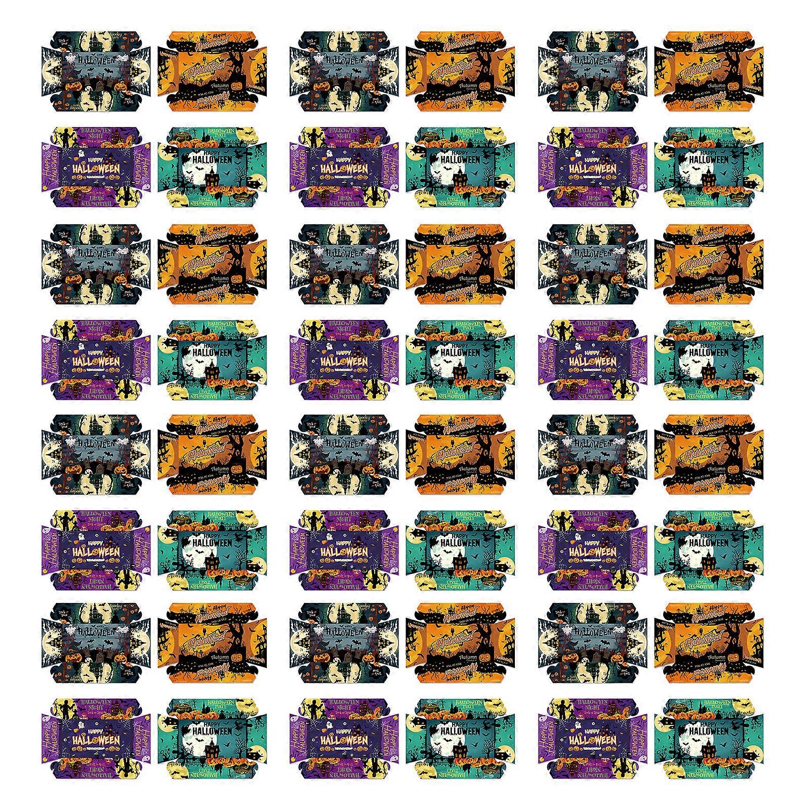 Festival Paper Snacks Serving Set 4/8/12/16Pcs Halloween Party Tableware Biodegradable Container For Gatherings Multicolor