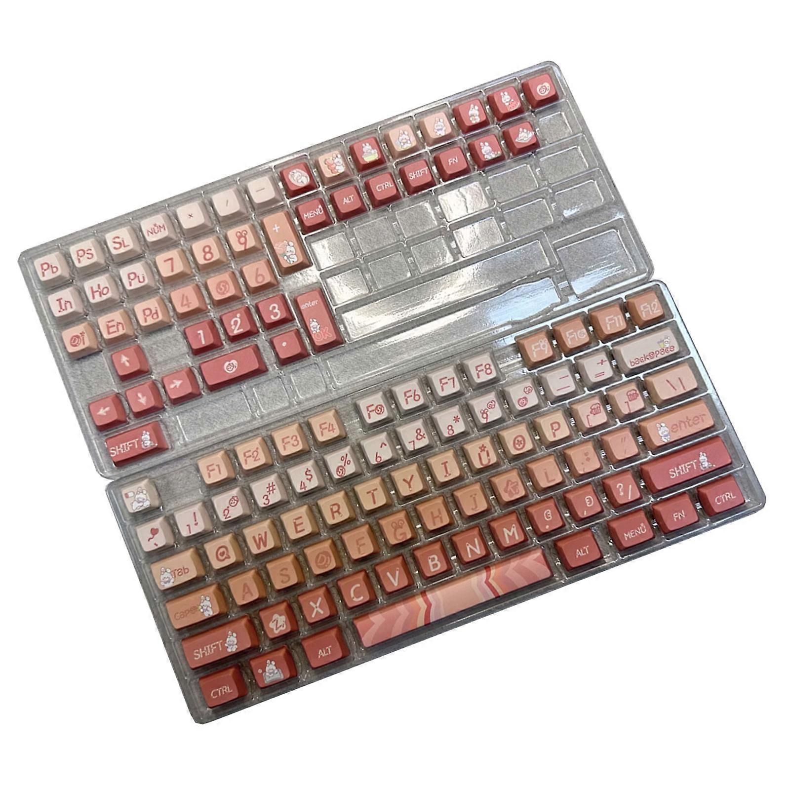 Original Cartoon Color Animal Theme Keycaps 120Keys Sublimated Keycap Full Set Complete Keyboard Makeover Keycaps Multicolor