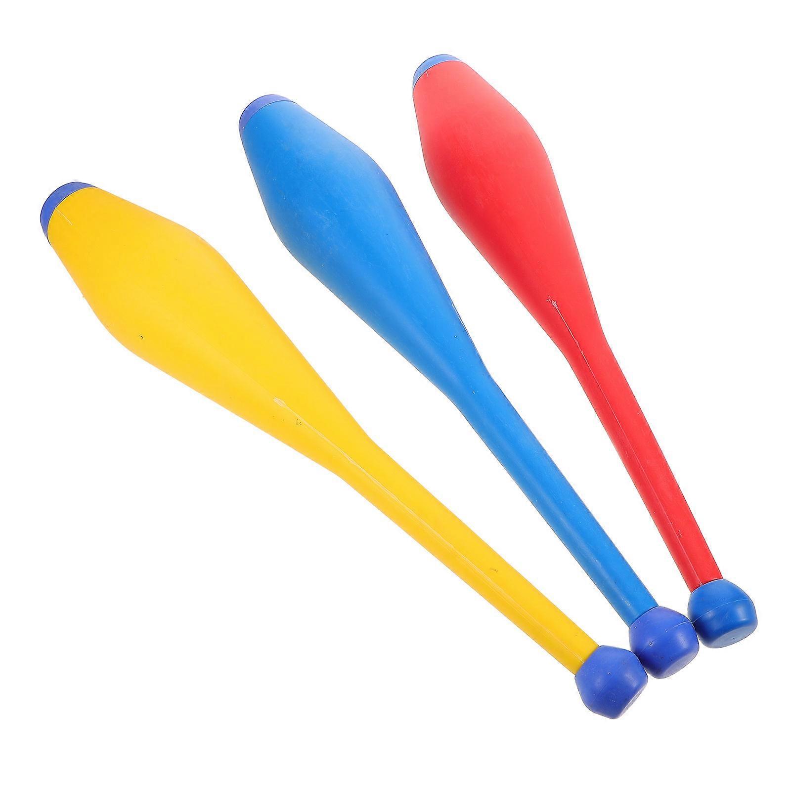 Assorted Color Juggling Sticks Professional for Circus Performance 3Pcs Set