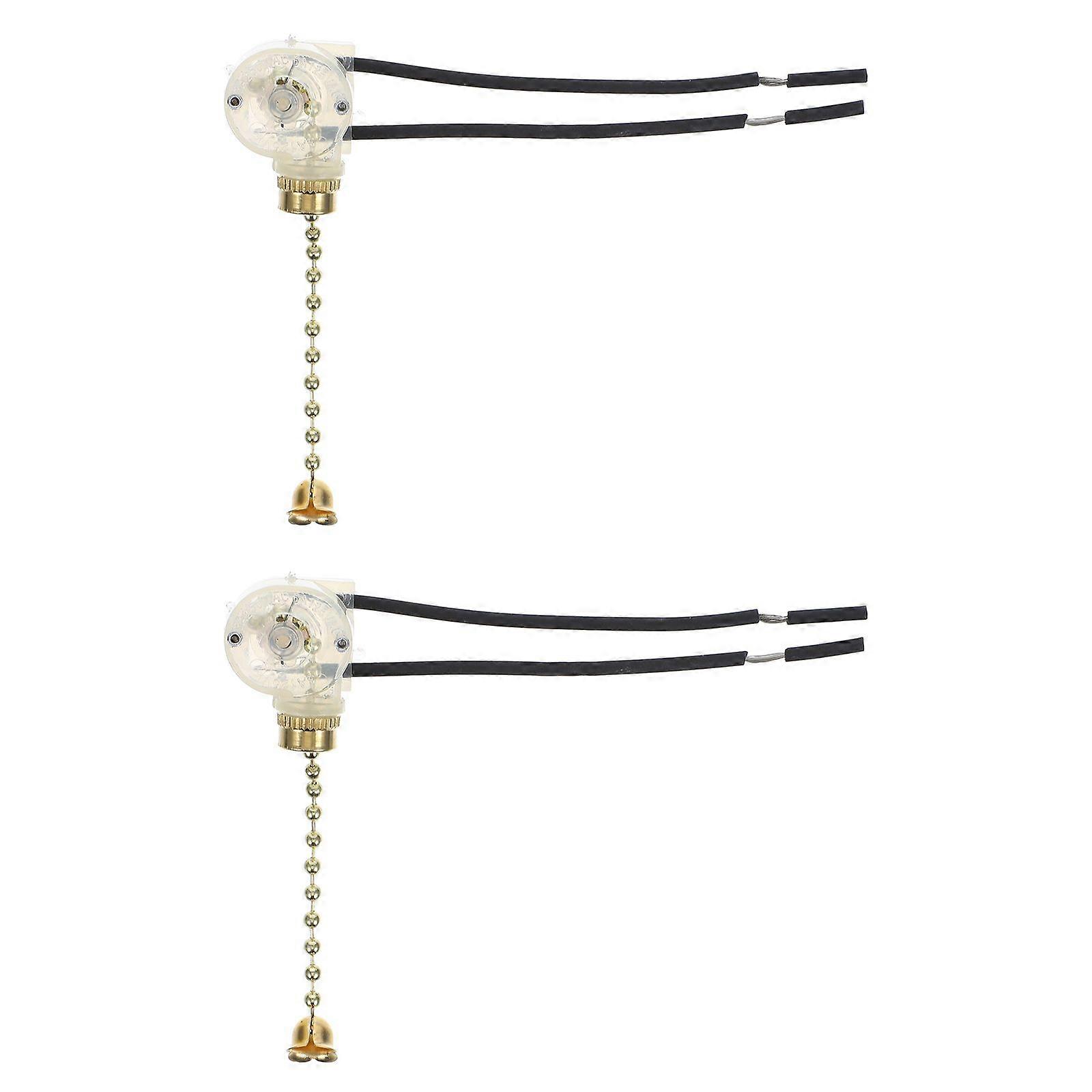 2Pcs Pull Chain Light Fixture Switch Replacement Ceiling Light Pull Chain Switch Lamp Pull Switch Accessory