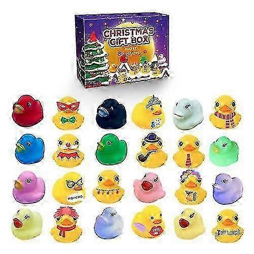 2023 Christmas Advent Calendar Blind Box Gift 24 Grids Rubber Ducks -c97