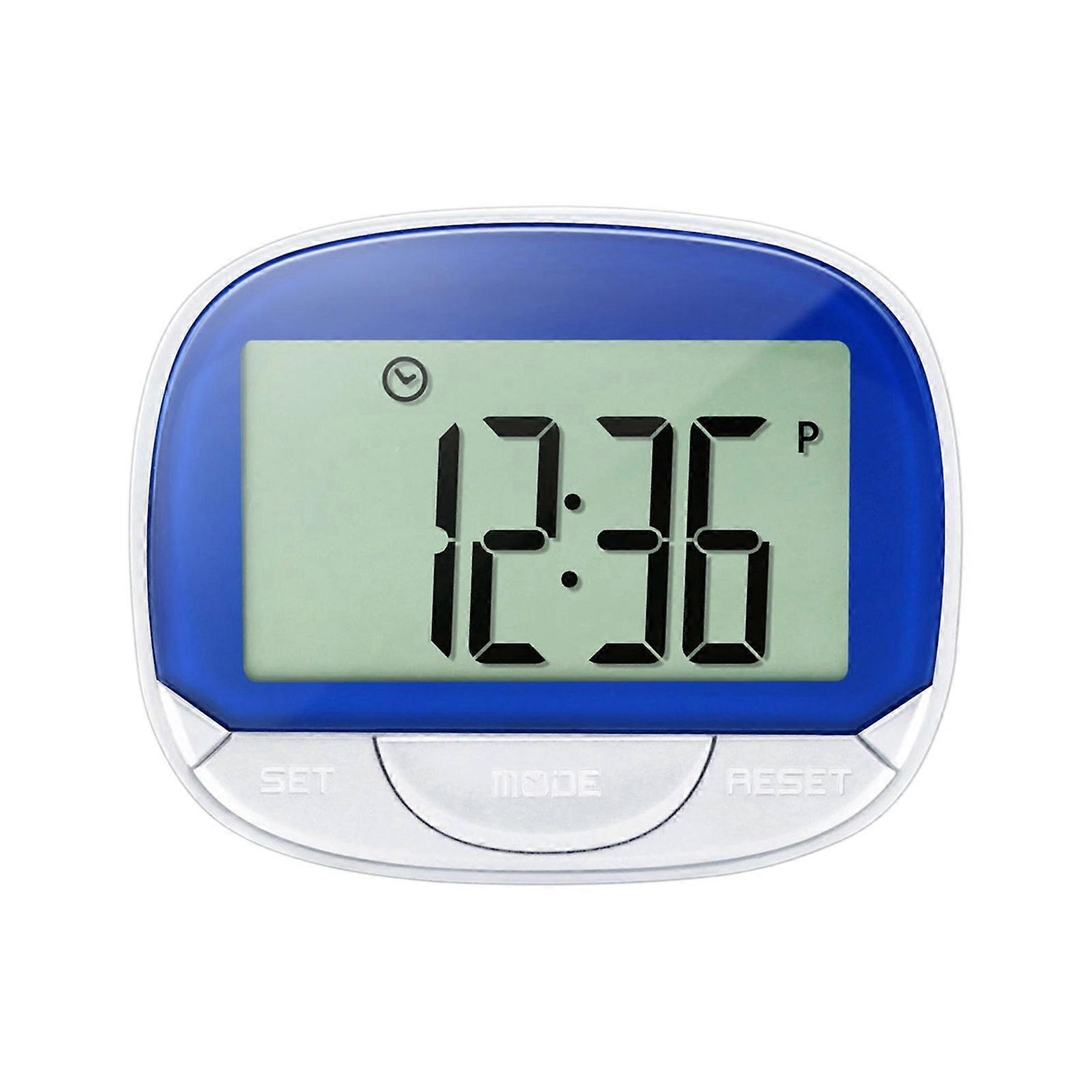 ABS Step Counter With High Accuracy Sensors Multiple Data Mode Digital Pedometer For Sports Enthusiasts  Blue