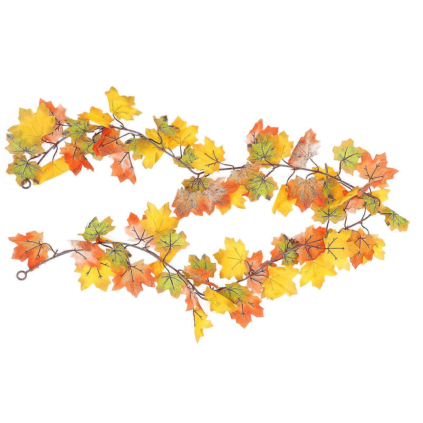 Fall Leaf Garland Artificial Maple Leaves Garland for Decoration