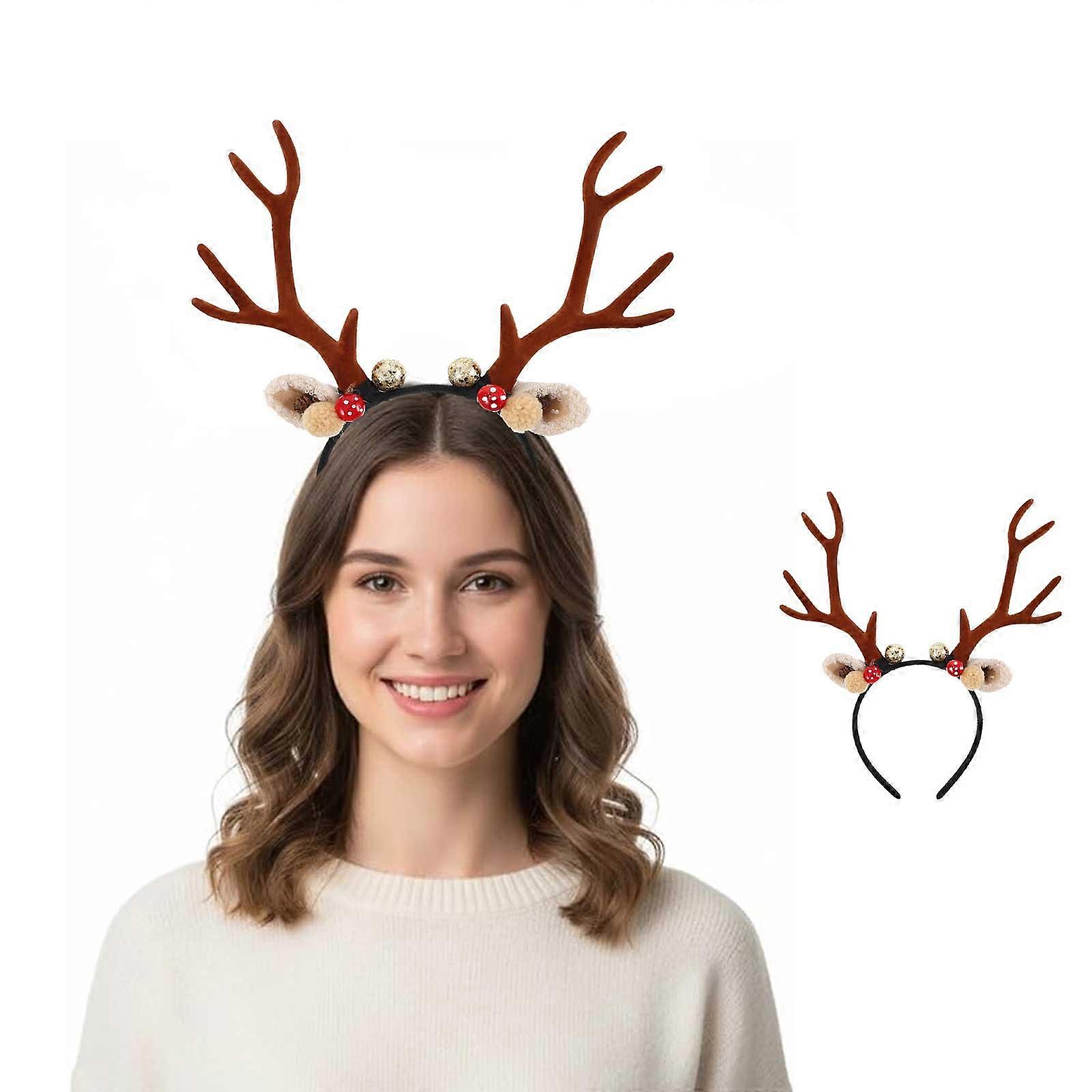 Antlers Headband Holiday Accessories Adults Versatile Style 1Pack