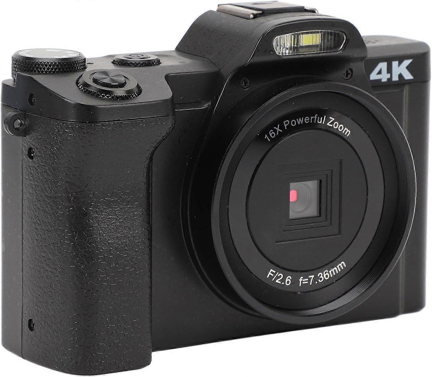 4K Digital Camera, 48MP HD Camera with 3.0inch Screen, 16X Zoom, 270 Degree Rotation, Network Camera
