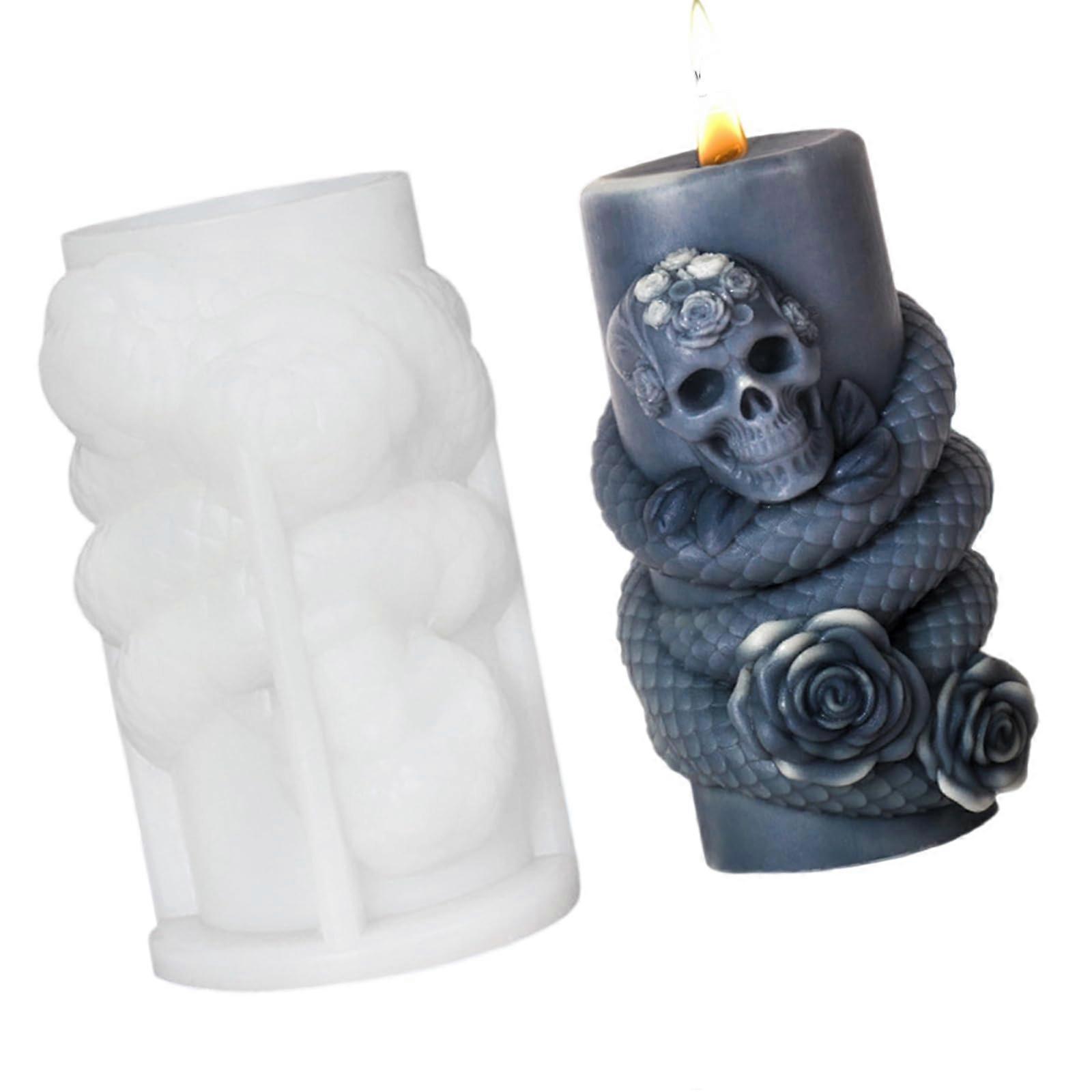 Rotating Snake Silicone Candle Making Mold with Smooth Finish and Easy Demolding for Crafts