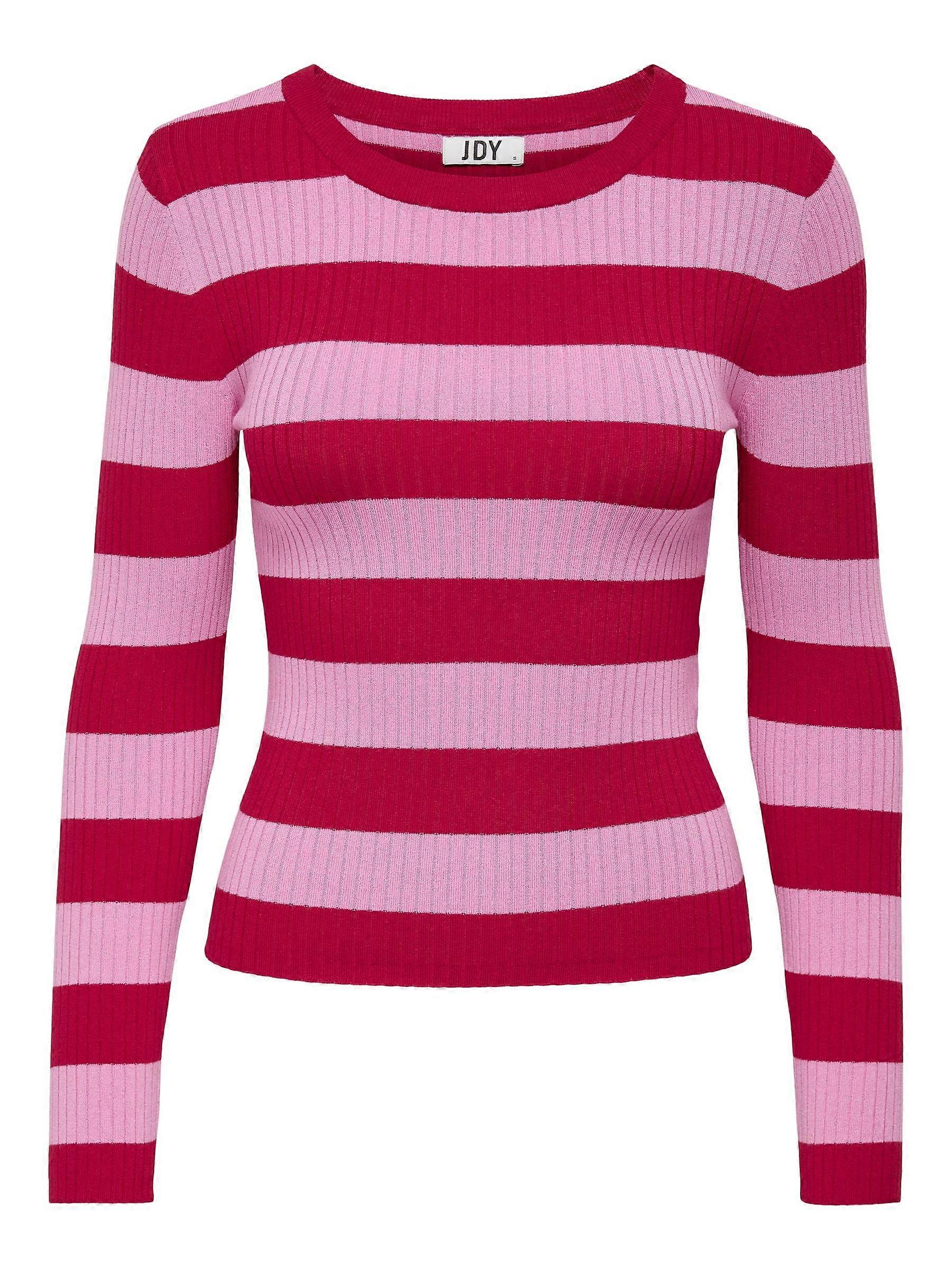 JDY Gestreepte Lange Mouw Gebreide Trui Met Lange Mouwen Boven Gebreide Trui JDYPLUM