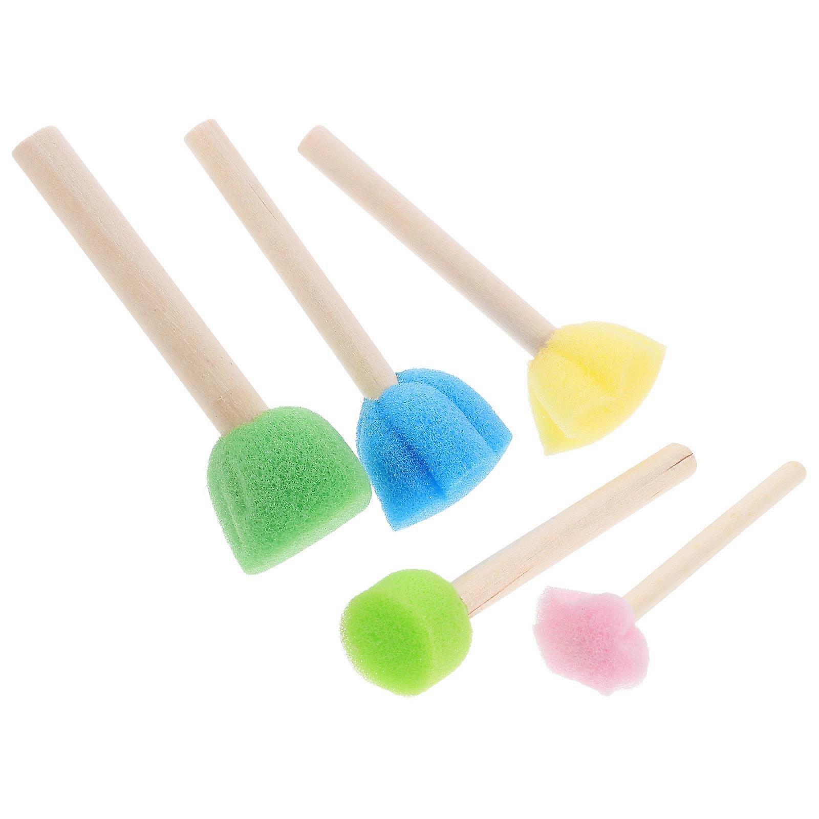 Graffiti Sponge Brush 5Pcs Kids Painting Tools Practical Design Assorted Color For Arts And Crafts Creation