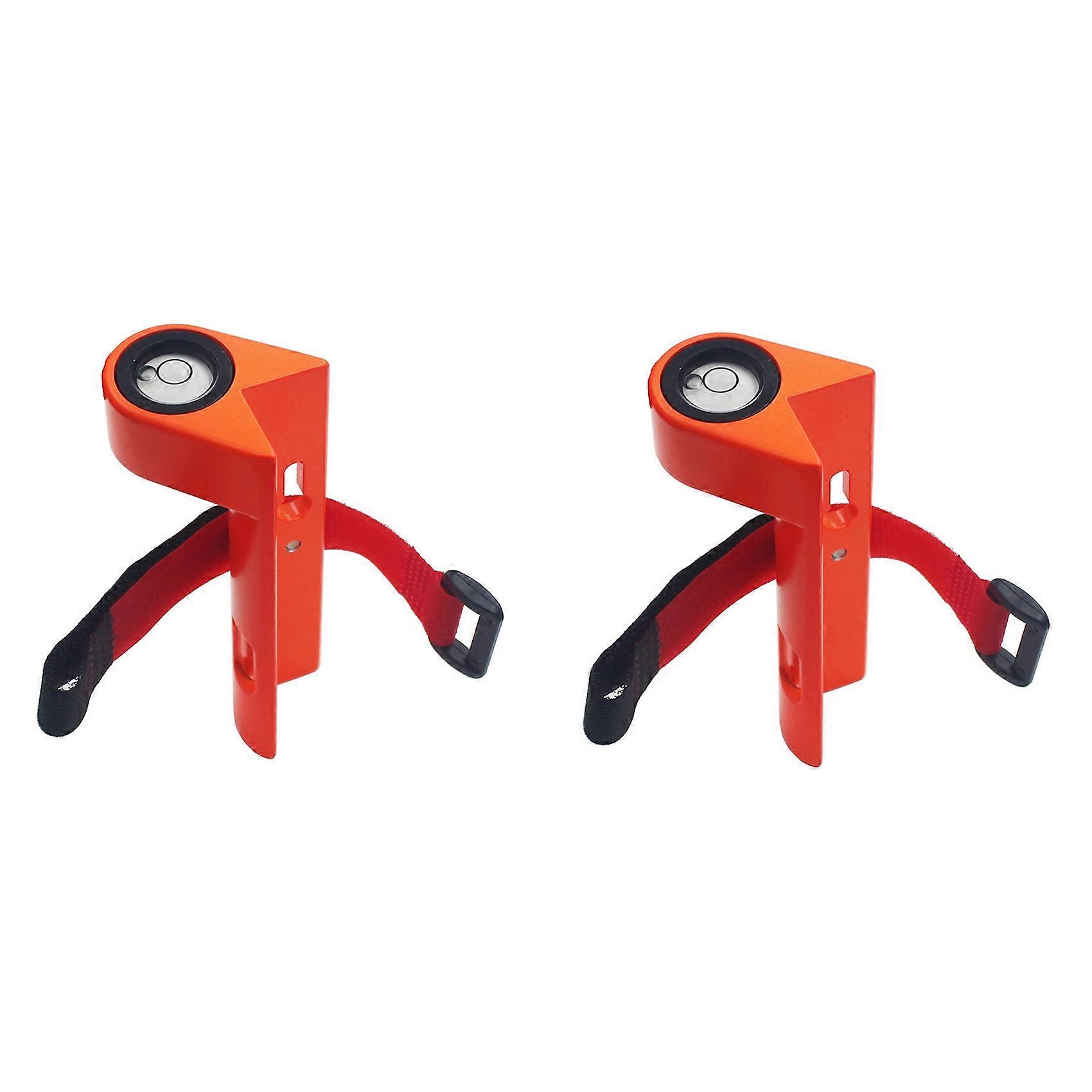 2X Centering Pole Carbon Fiber Pole Leveler Bubble Assembly Right-Angle Level Strap Portable Vertical Level Orange