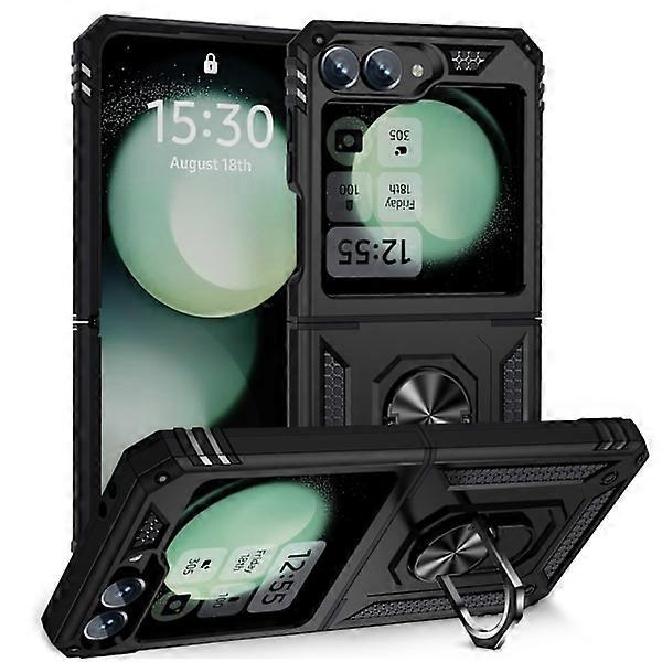 Suitable for SAM Z Flip 6 Sergeant upside down foldable mobile phone case compatible with Samsung magnetic mount drop protection 4