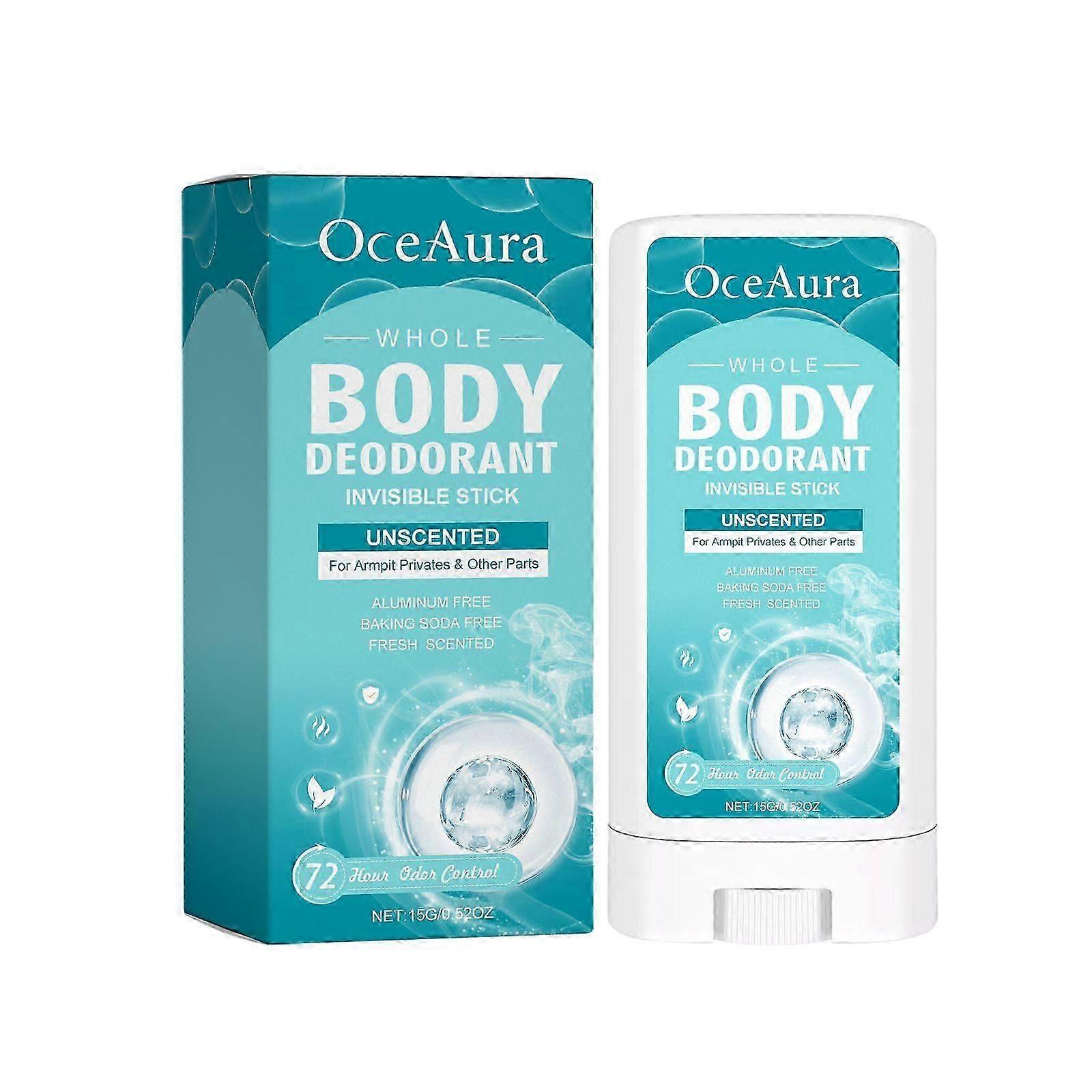 Natural Whole Body Deodorant Bar - Long-Lasting Freshness, Odor Control & Moisturizing Formula with Microcrystalline Wax & Vitamin E - Easy Applicatio