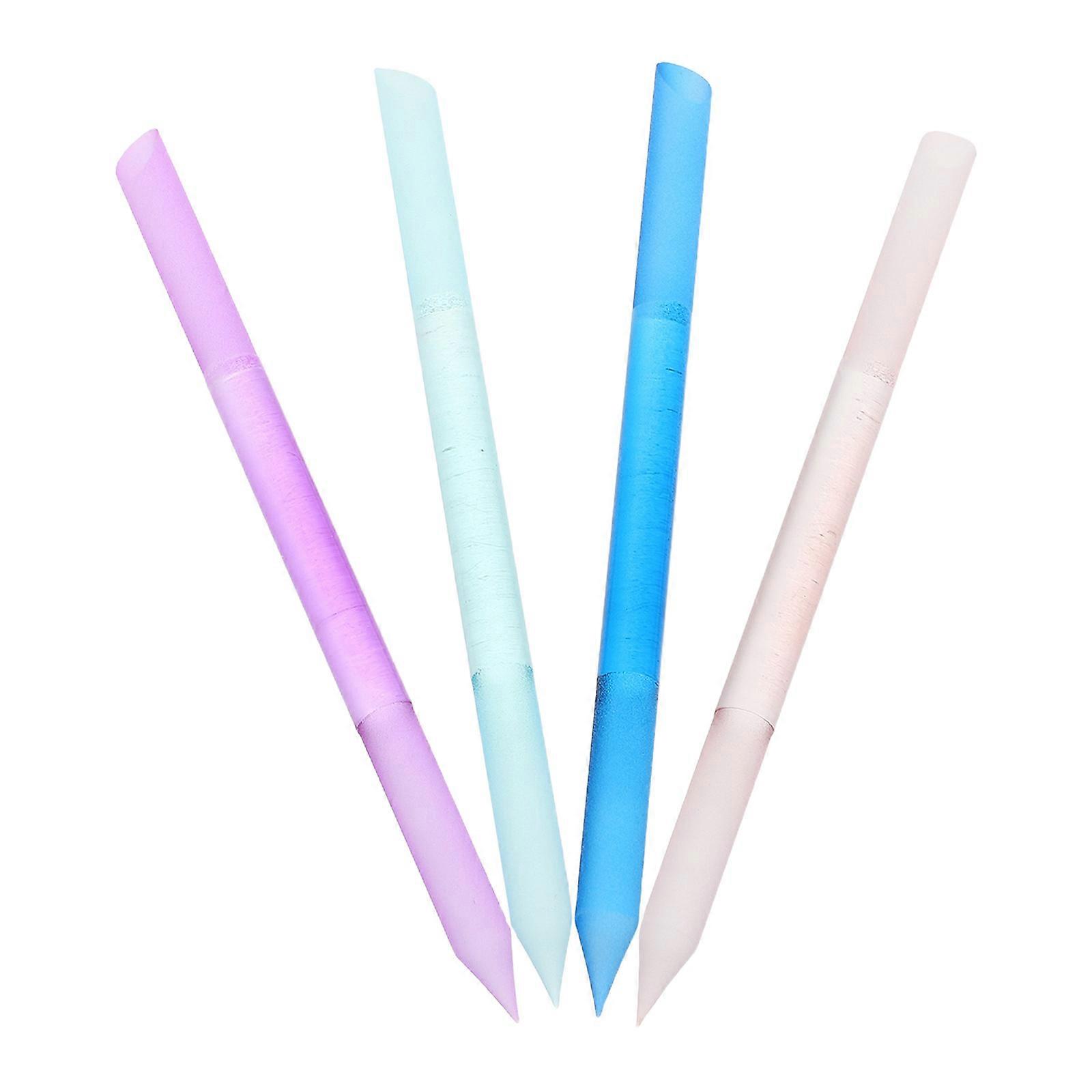 Glass Nail File Precision Tool for Manicure Use 4Pcs Assorted Colors