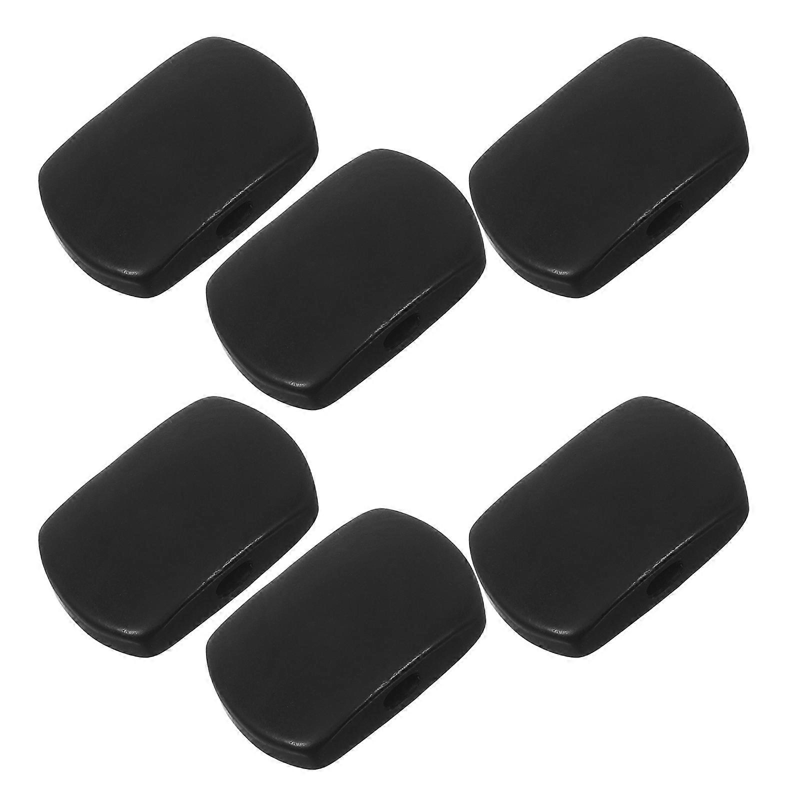 Ebony Classical Guitar Tuning Peg Buttons for Durable Performance 6Pcs Black Set