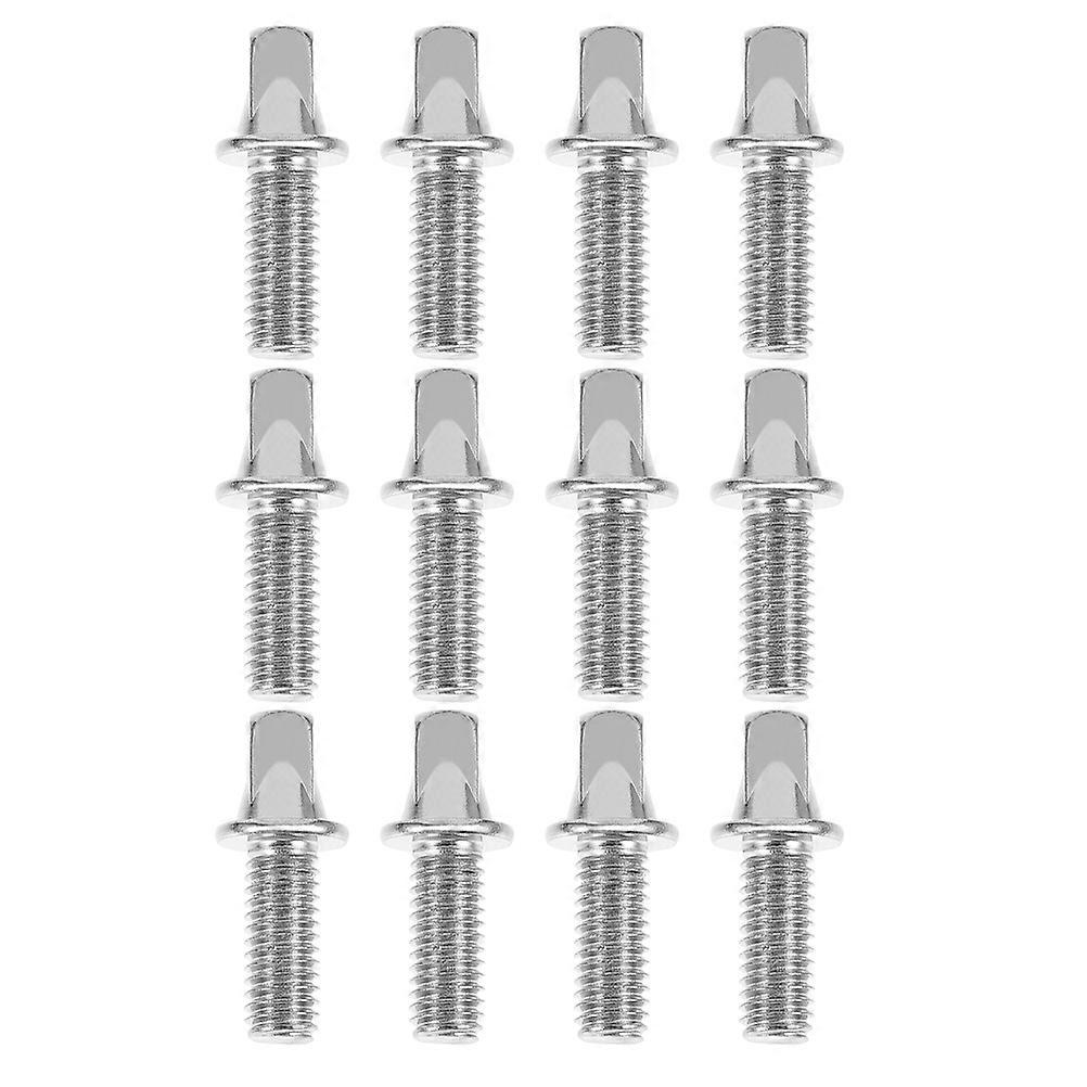 Drum Key Bolt Screw for Drum Repair Tool 12Pcs Silver Hardware