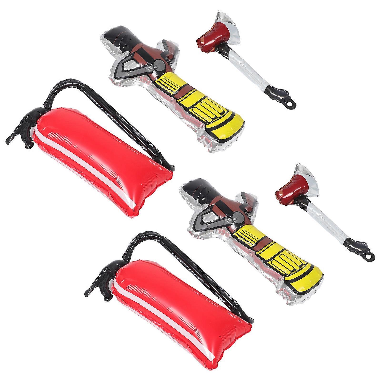 Firefighter Party Decorations Inflatable Fire Extinguisher Balloons 6Pcs