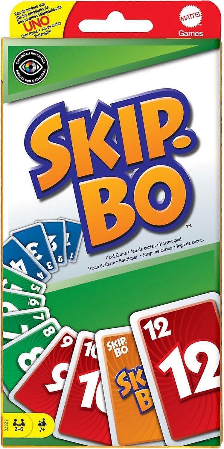 Skip-BO Card Game, suitable for children aged 7 and above, a family game of card sorting, UNO