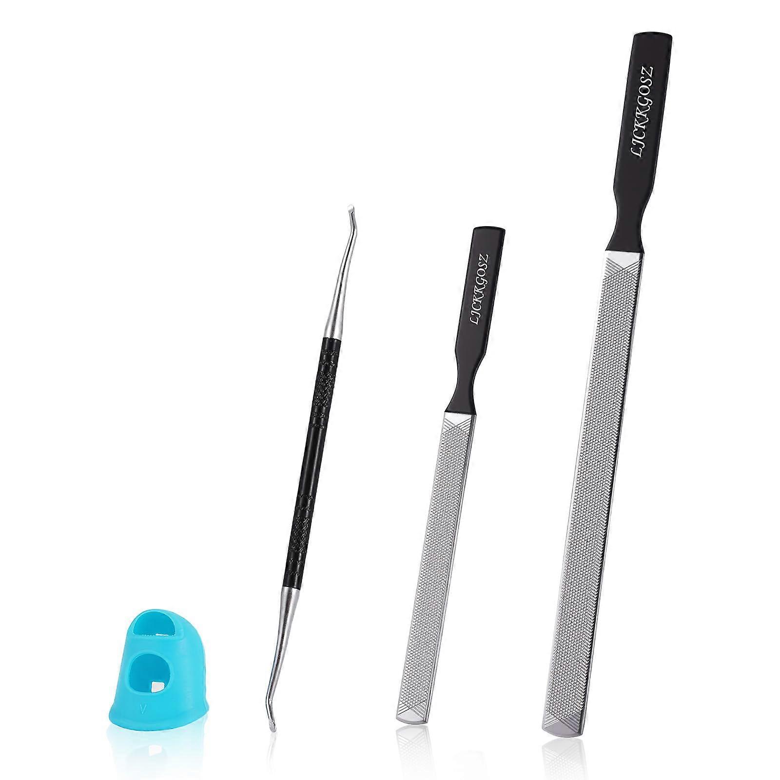 Heavy Duty Toenail File Set with UltraCoarse Dual Sides, Ergonomic Handle and Protective Box