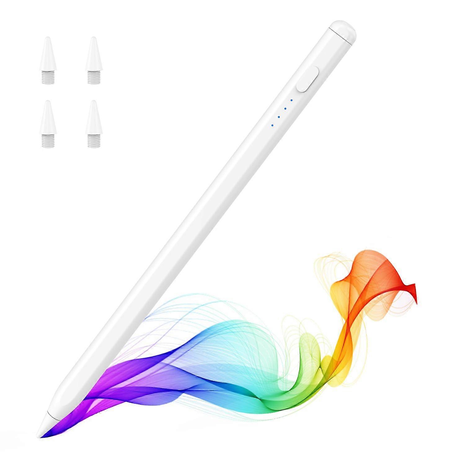 Ipad Stylus Pen Compatible with Apple Pencil, with Tilt Sensitivity, Palm Rejection, USBC Fast Charging, White