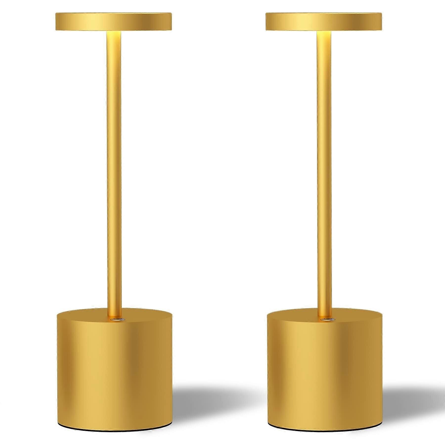 2Pack Portable LED Desk Lamp with 3 Color Modes, Stepless Dimming, 5000mAh Rechargeable Battery