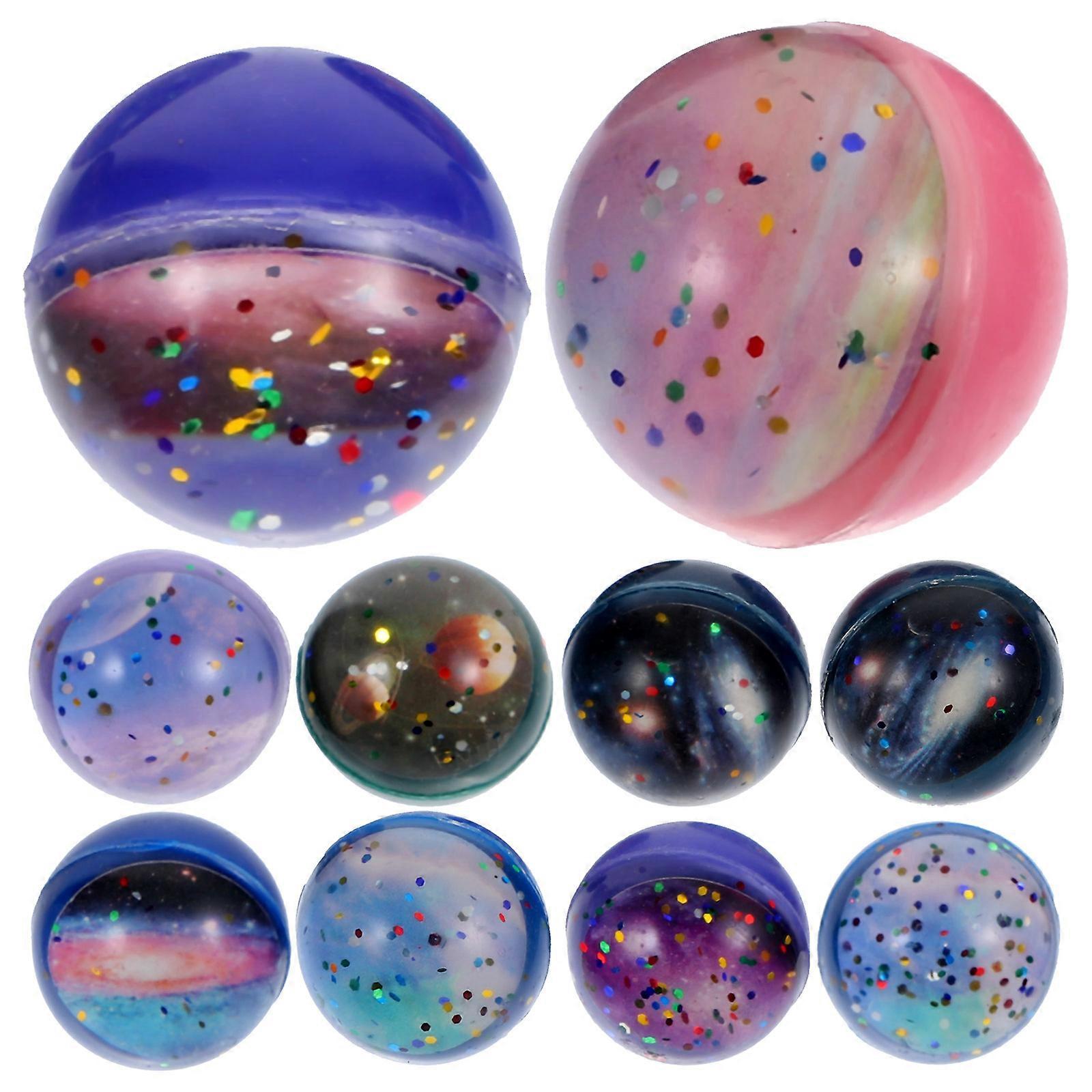 Bouncy Ball Party Favors Elastic Balls for Playing 10Pcs Assorted Colors