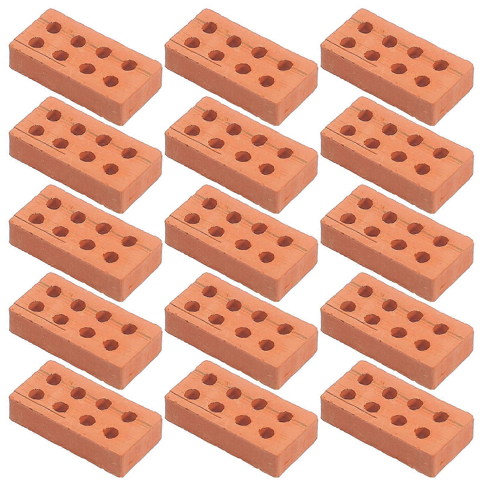 Brown Miniature Brick Models 250 Pcs Rectangular DIY Materials For Model Village Kits Perfect For Creative Projects