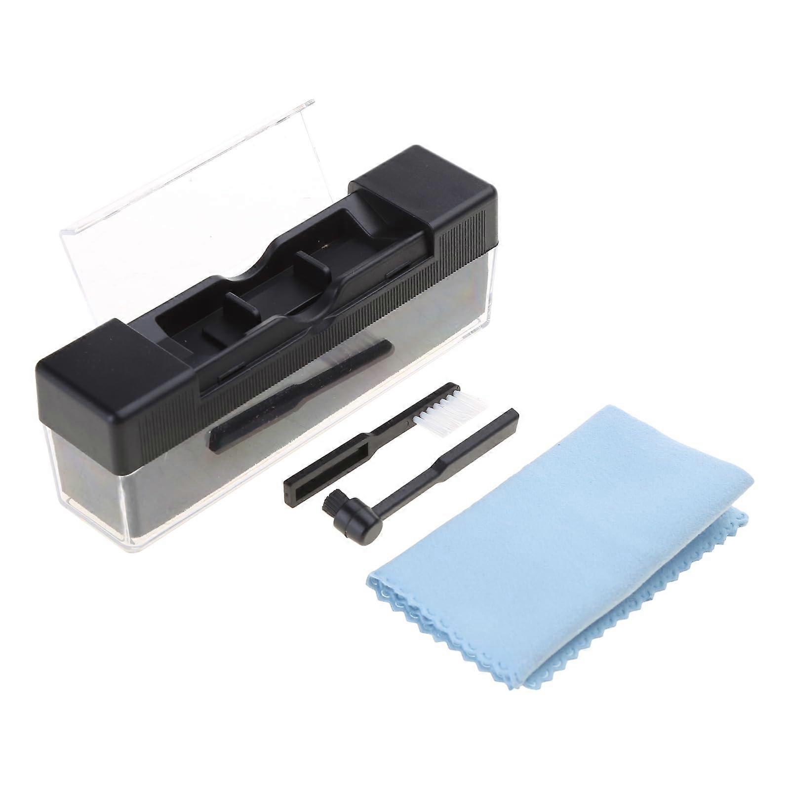 Record Cleaning Kit for Vinyl with Brushes, Static Reduction and Scratch Groove Care