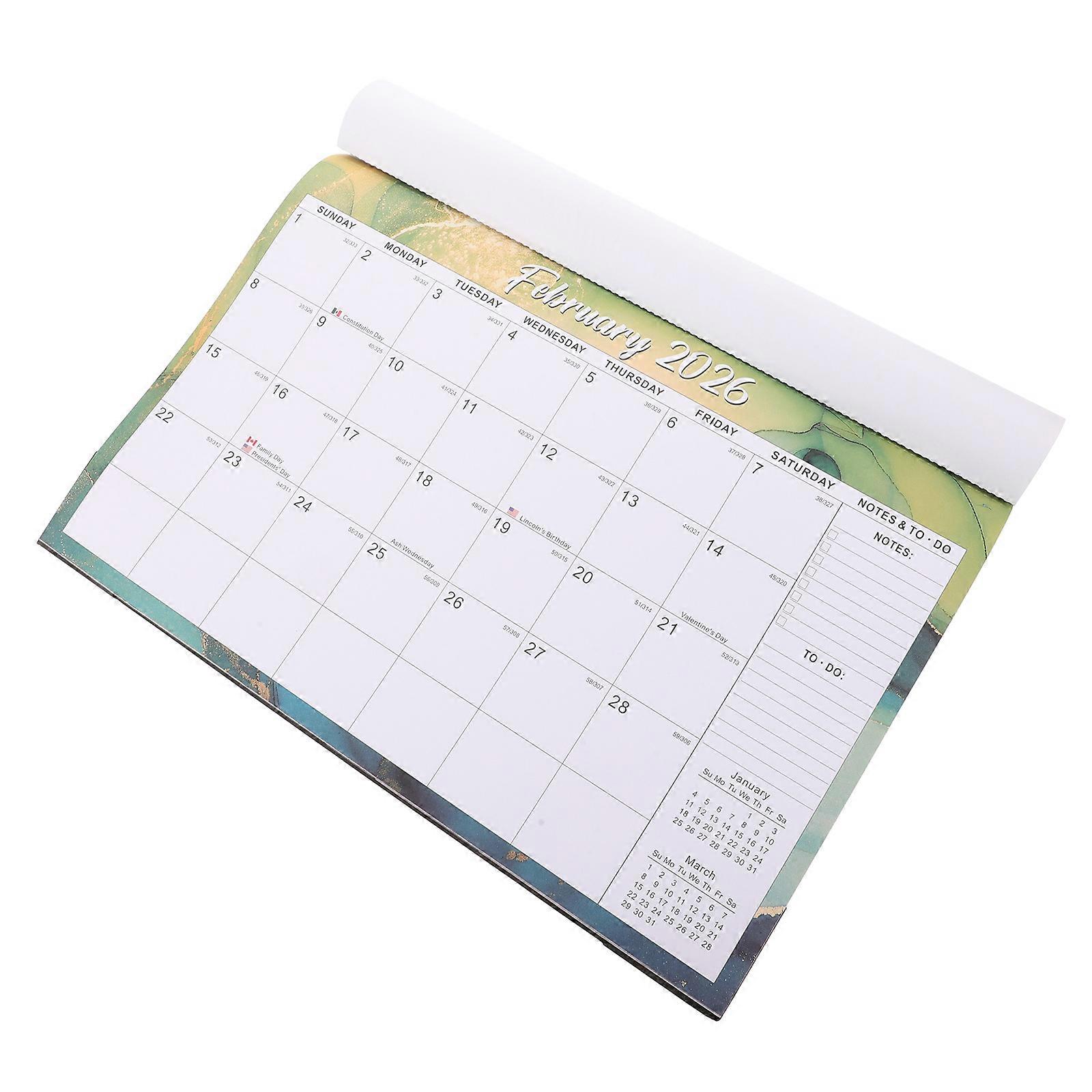 Monthly Hanging Calendar Multi Color for Office Wall Note Use