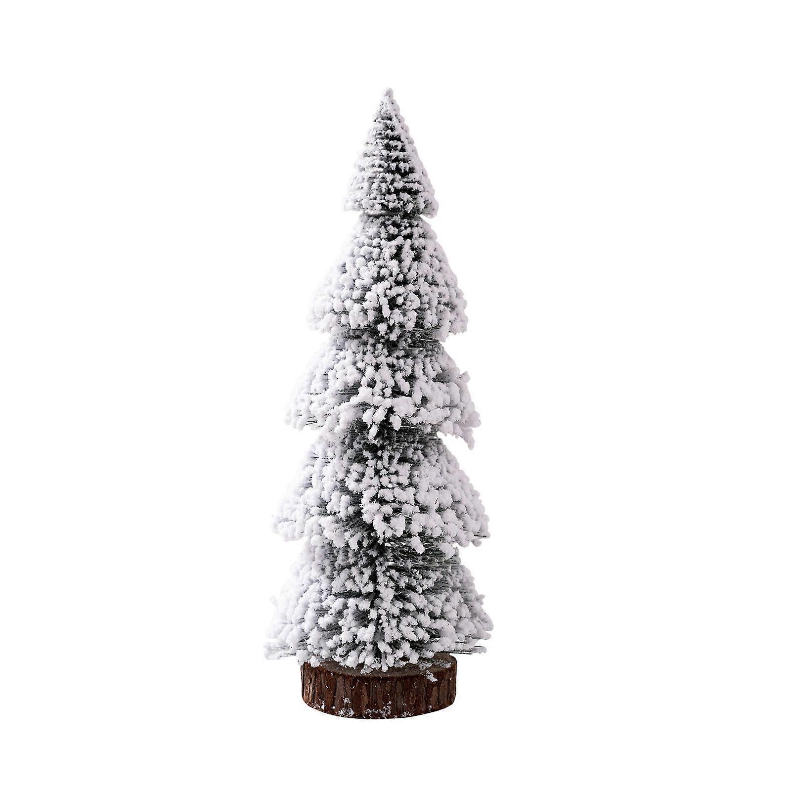 CISIL New Christmas Decorations With Home Scene Window Display Snow Christmas Tree Desktop Ornament