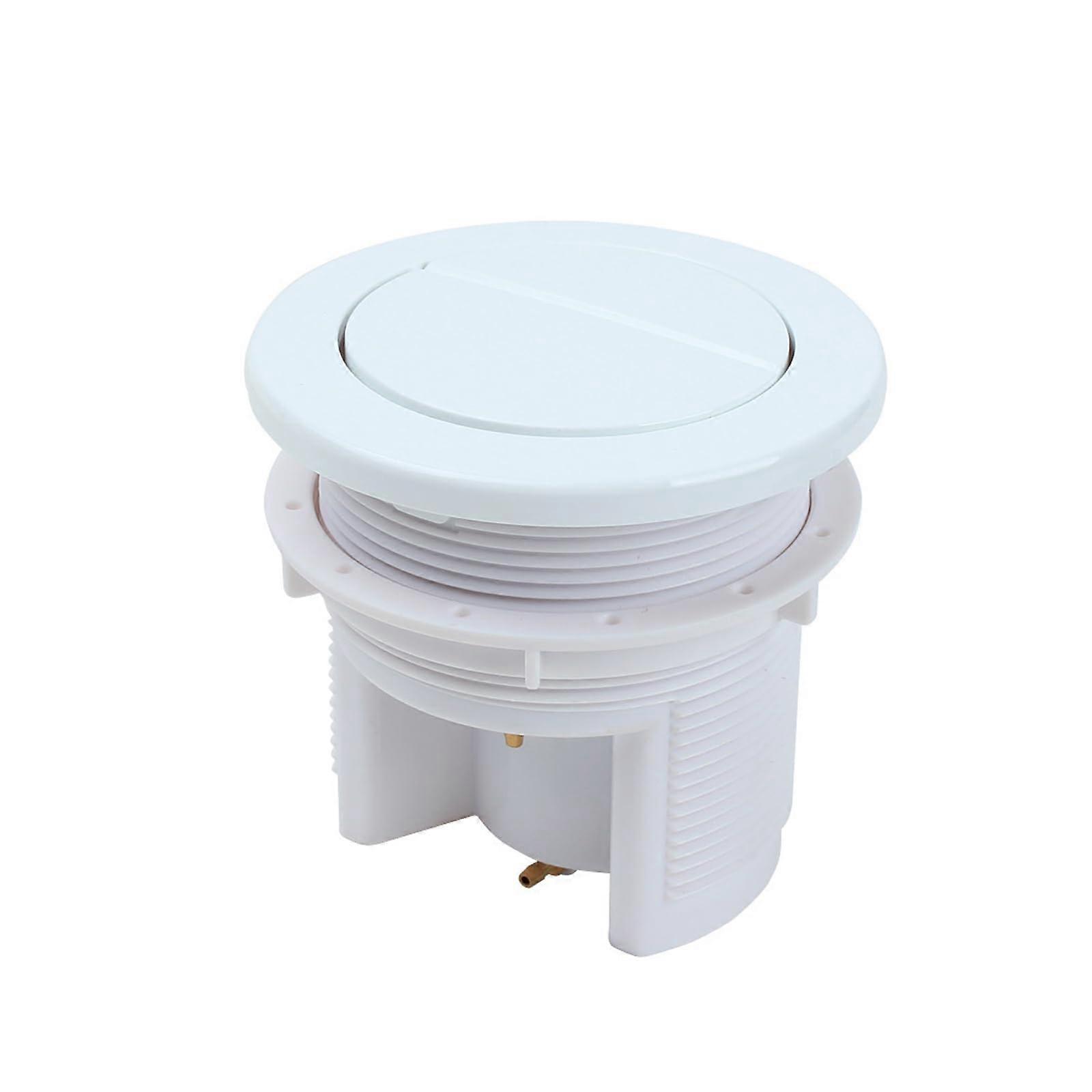 Industrial Double Drain Valves Pneumatic Button ABS Copper Two Drain Gate Flushing For Pressure Systems White