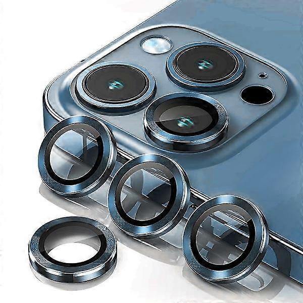 Hat Prince Lens Protector Tempered Glass compatible with iPhone 15 Pro/15 Pro Max Blue