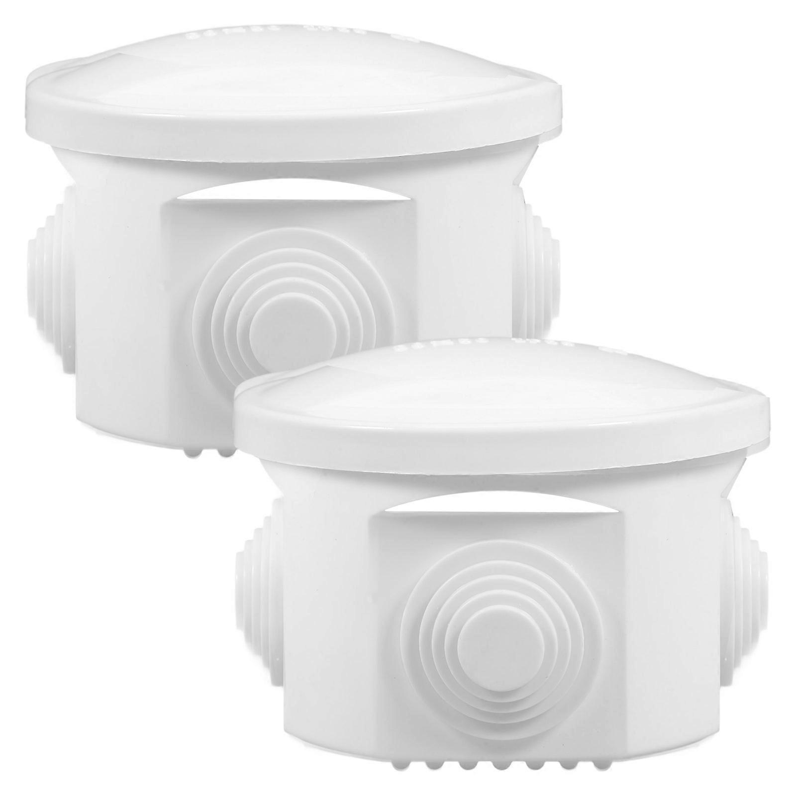 White ABS Waterproof Junction Box for Home with Compact Size and Durable Craftsmanship 2pcs